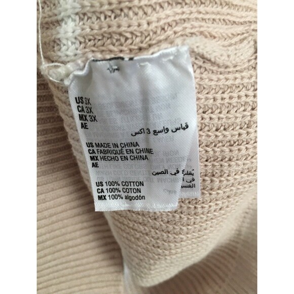 INC International Concepts Long Sleeves Top Plus Size 3X Beige Sweater Tie Dye - Picture 9 of 12
